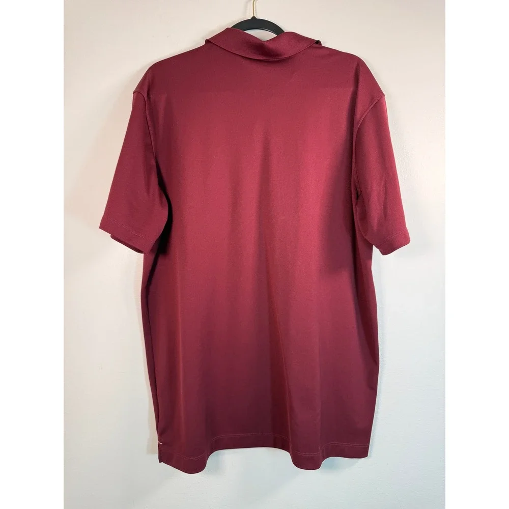 Virginia Tech Nike Polo Shirt Mens XL Maroon NCAA Football Dri-FIT EUC